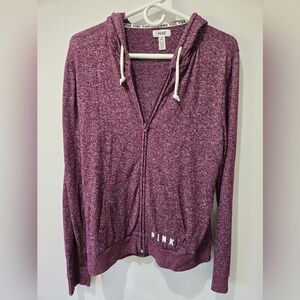 PINK Victoria's Secret Deep Purple Zip Up Hoodie